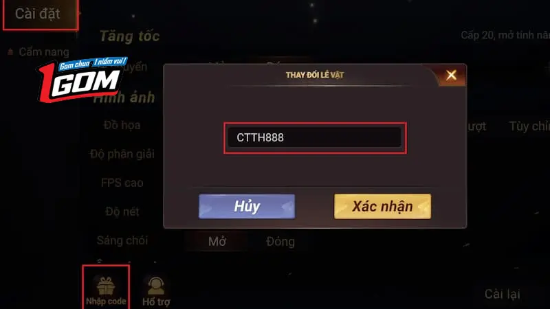 Hướng dẫn cách nhận code 1GOM nhanh nhất cho tân thủ
